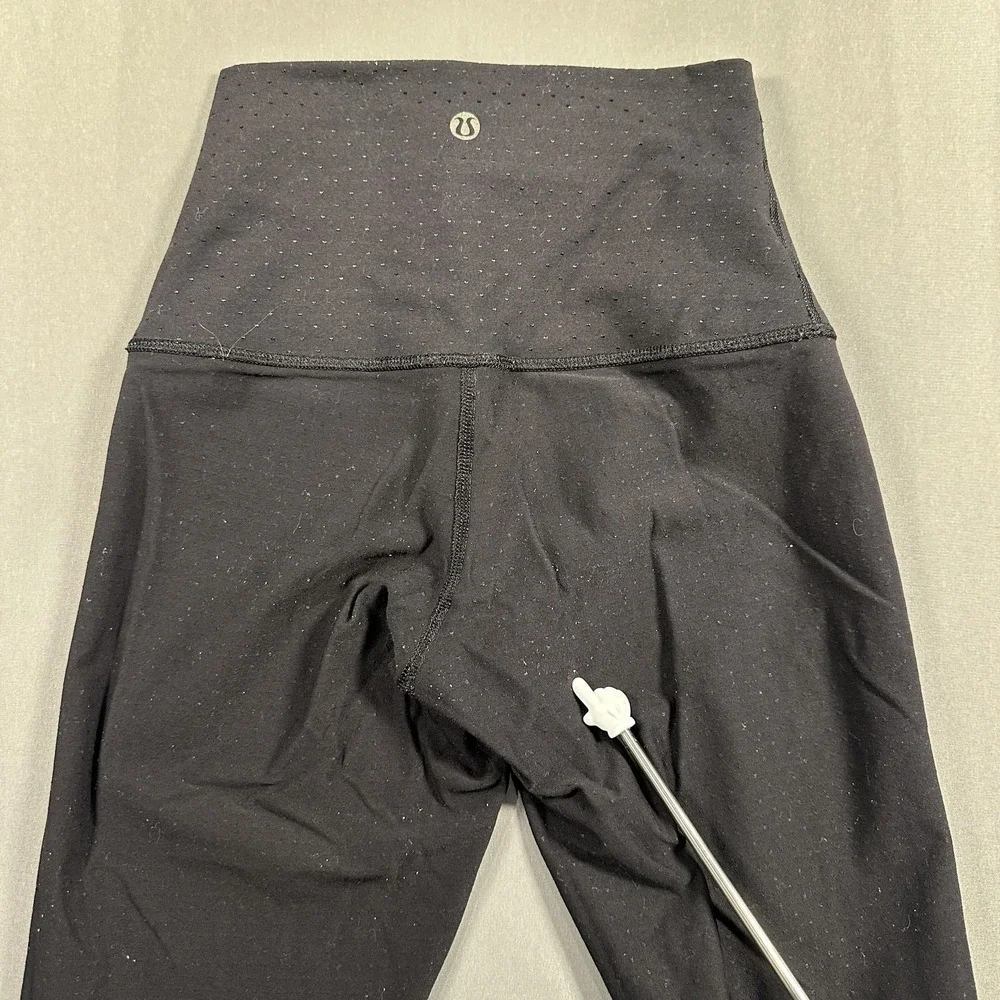 Lululemon Leggings Womens Apx: Med Black High Rise Ankle Yoga Athletic Stretch